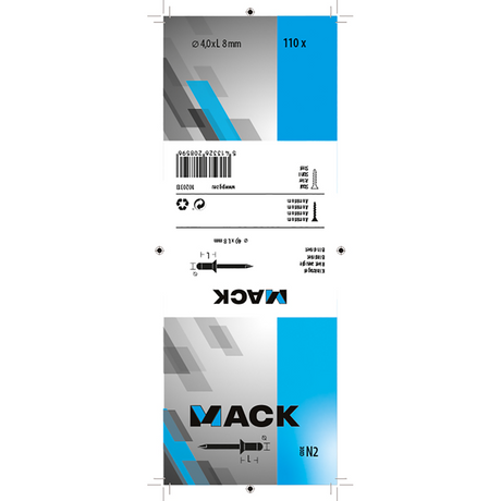 Mack 1020313 - 110 blindnieten alu 4,0x8mm | 5 stuks