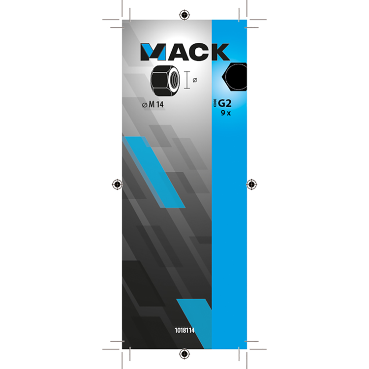 Mack 1018114 - zeskant moer staal verzinkt 9 st m 14 | 5 stuks