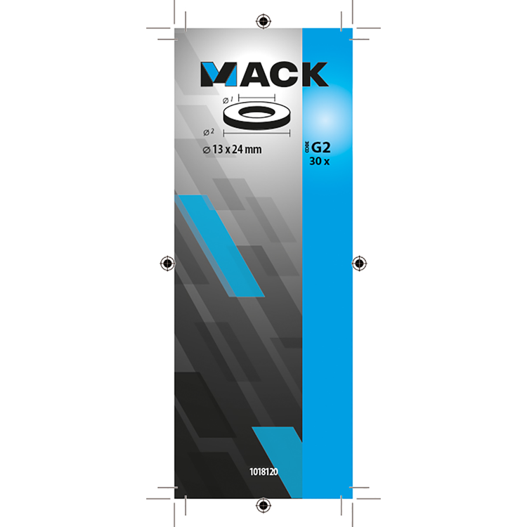 Mack 1018120 - sluitring staal verzinkt 30 st 13 x 24 mm | 5 stuks