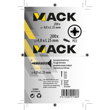 Mack 1020091 - spaanplaatschroef vz kop geel vz 200 st 4,0 x 25 mm | 5 stuks