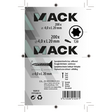 Mack 1020135 - spaanplaatschroef vz kp-zelfb.gvz 200st 4,0 x 20 mm | 5 stuks