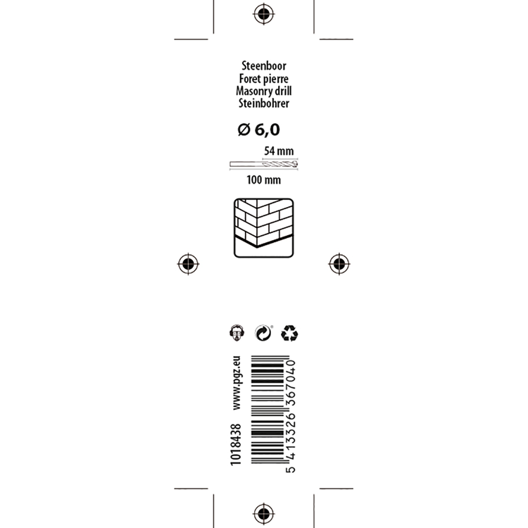 Mack 1018438 - steenboor ø 6,0 x 100 mm | 5 stuks