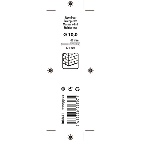 Mack 1018441 - steenboor ø 10,0 x 120 mm | 5 stuks