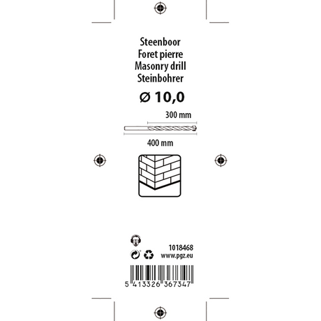 Mack 1018468 - betonboor din 8039 ø 10,0 x 400 mm | 5 stuks