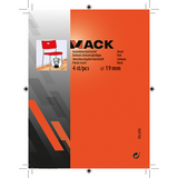 Mack 1047762 - insteekdop kunstsstof zwart ø 19 mm 4 st pcs | 6 stuks