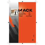 Mack 1047774 - regelbare insteekdop zwart 25 x 25 mm 2 st pcs | 6 stuks