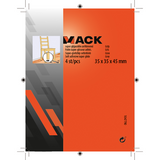 Mack 1047790 - super glijpastille zelfklevendgrijs 35x35x45 mm 4 st pcs | 12 stuks
