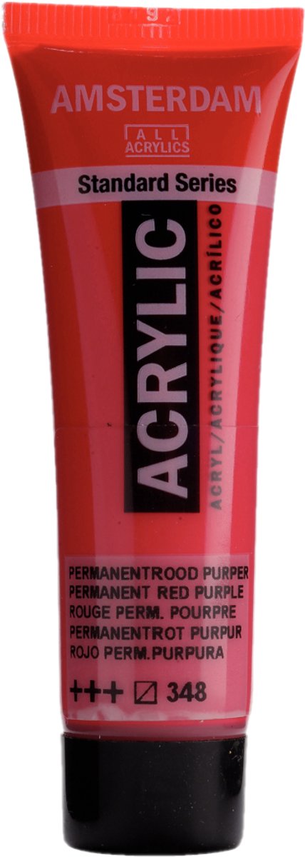 Acryl verf - - 348 - permanent rood purper - amsterdam - 20ml