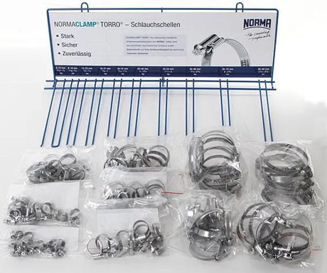 Ad Schlauchschellensortiment Schlauchschellen sortiert 100 Stück sortiert 9mm 8-80