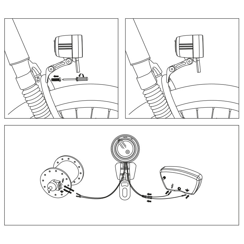 Headlight dynamo max+ sensor 100 lux