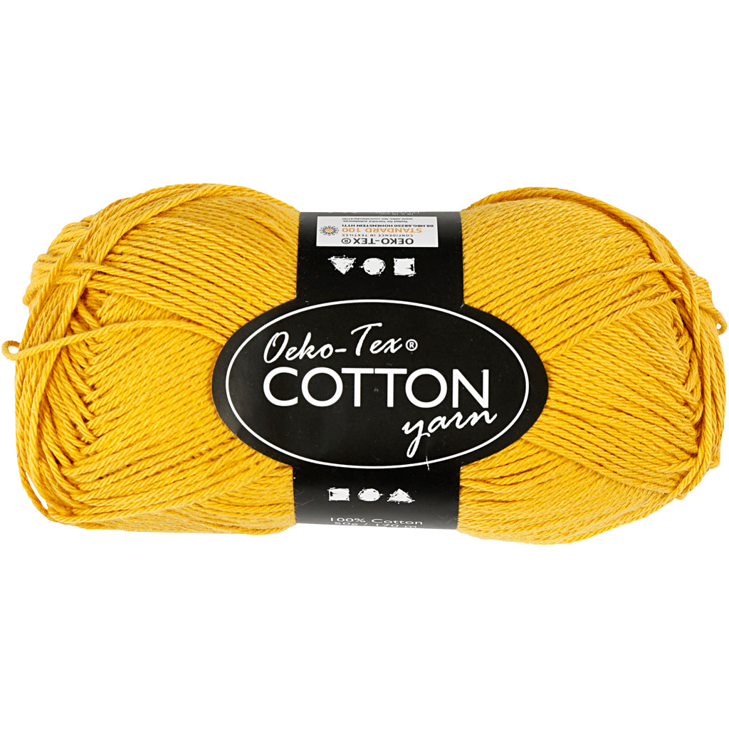 Creativ Company Baumwollgarn, Curry, 50 g, 170 m