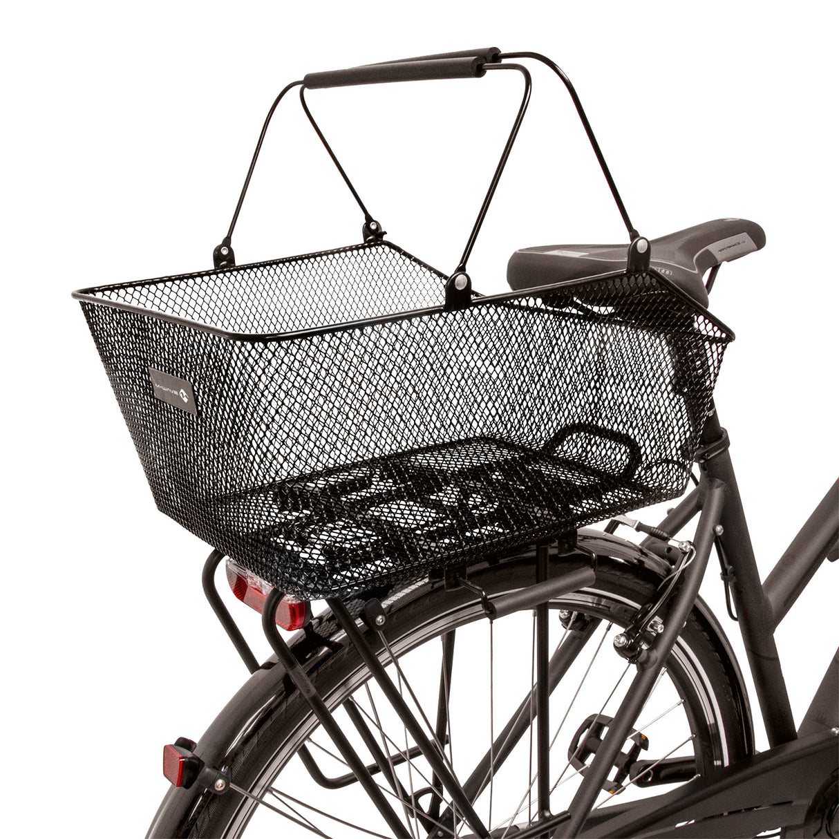 Abnehmbarer M-Wave Fahrradkorb-Gepäckträger schwarz