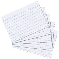 Karteikarten Herlitz Karton A7, 175 Gramm weiß liniert