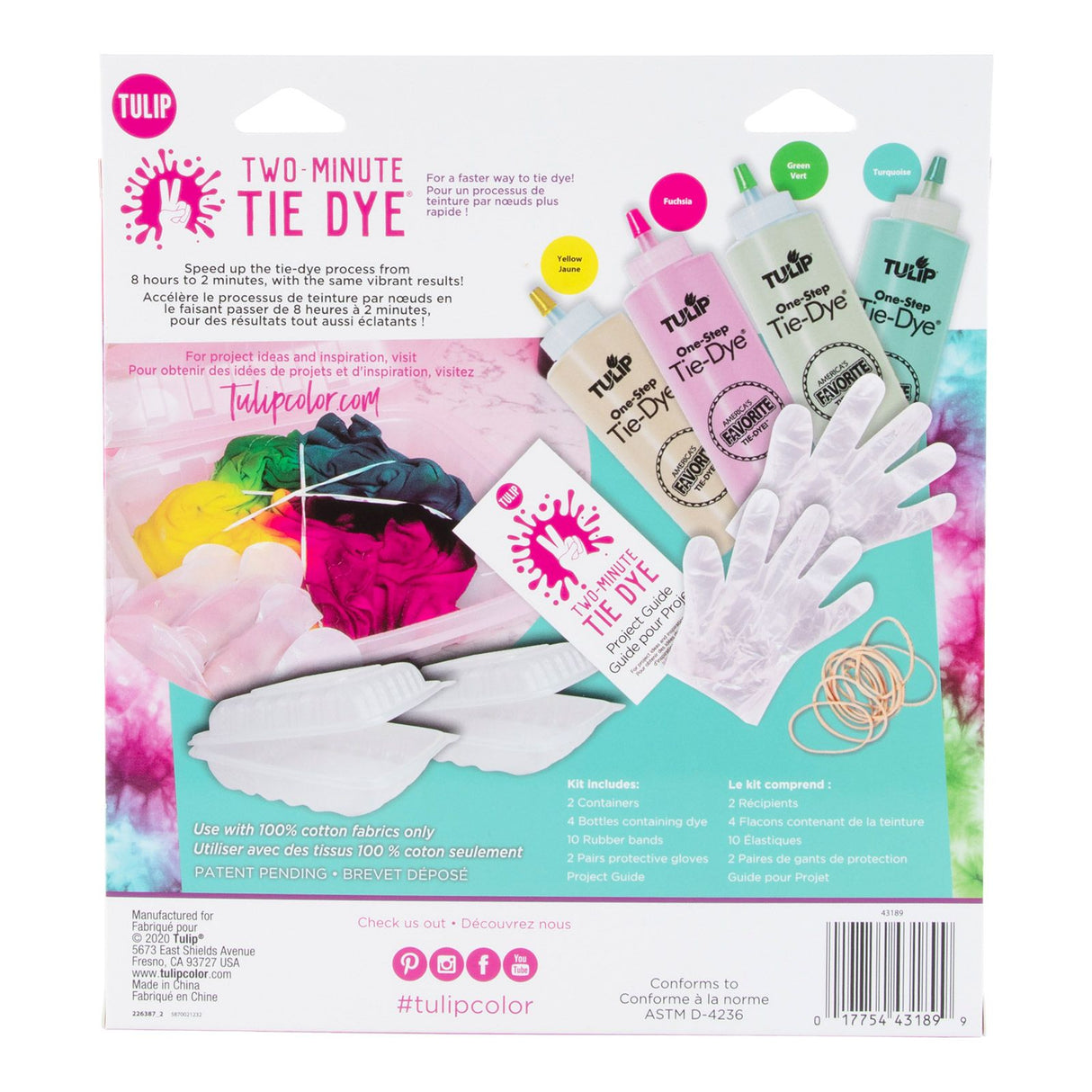 Tulpe Ein-Schritt-Batik-Tulpe • Superschnelles Batik-Set mit 4 Farben Fruchtpunsch