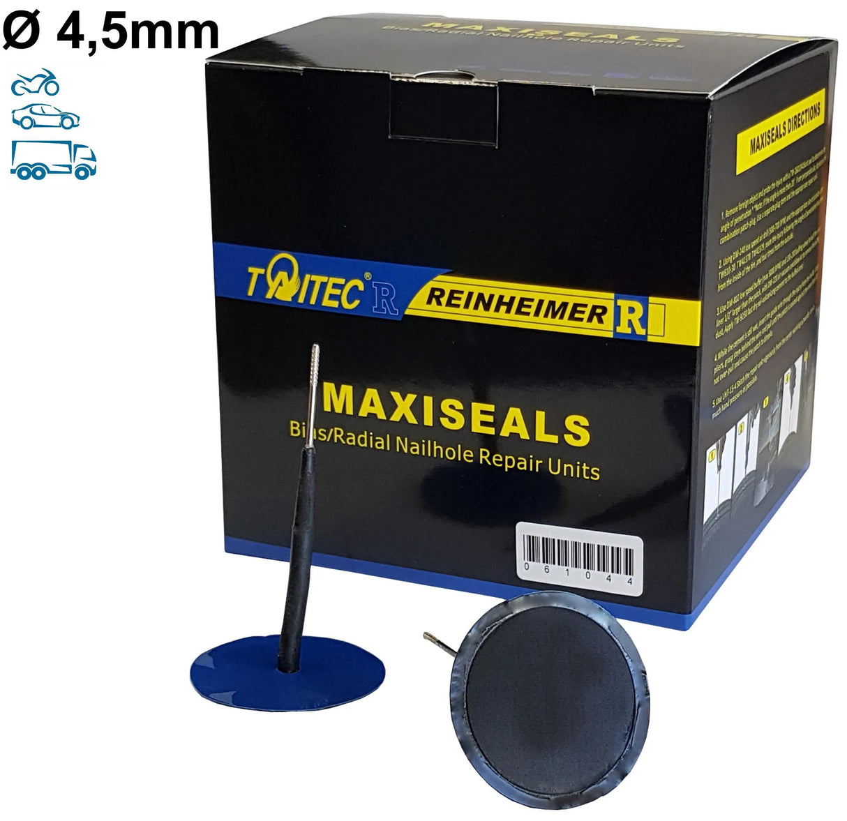 Reinheimer Reifenreparaturset Maxi-Seal Reparatursondenset Maxi-Seal 4,5mm ve24tlg.