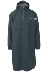 Agu lange mouw regen poncho deep sea green