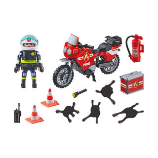 Playmobil 71466 Action Heroes Fire Brigade auf dem Ort des Unfalls