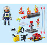 Playmobil 71826 Feuerwehrmann mit Wasserpumpe | 2 Stk