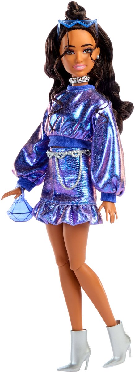 Blauer Pullover im Barbie-Mode-Deluxe-Stil