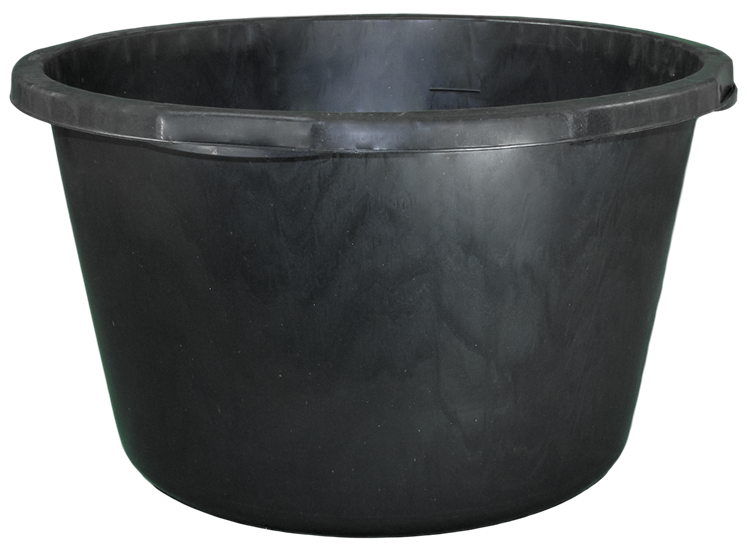 Gripline 1064629 - -d kuip 40l zwart met 4 handgrepen en literscala | 5 stuks