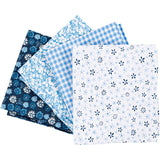 Patchwork Fabric Blue 45x55cm, 4st.