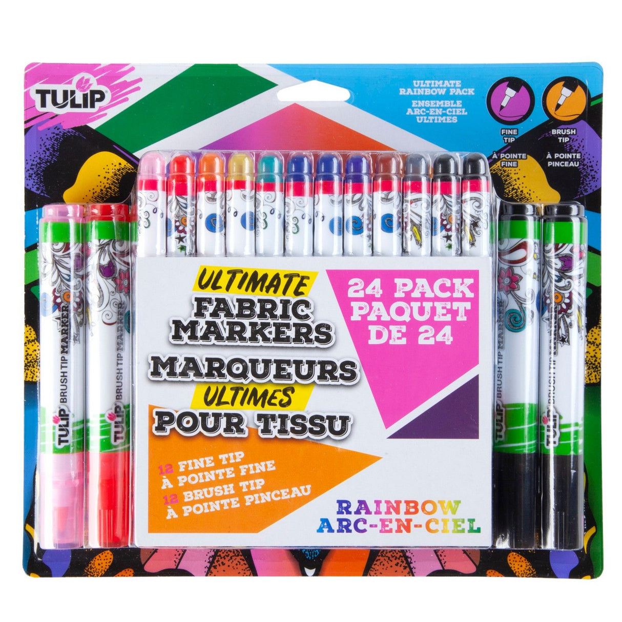 Tulpe • Textilmarker Regenbogen 24 Stk.