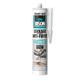 Bison lekkagekit zwart koker 300 ml, elastische afdichtingskit, wateridchte reparaties, voegen en scheuren op en rondom het dak, makkelijk aan te brengen kit