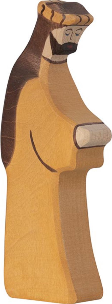 Holztiger Weihnachten - Joseph gelb - 6x2x15cm - Holzfigur - handgefertigt