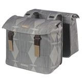Basilel Elegance Doppelfahrradsack, Chateau Taupe, Recycling Pet, Universal Bridge, 40-49L