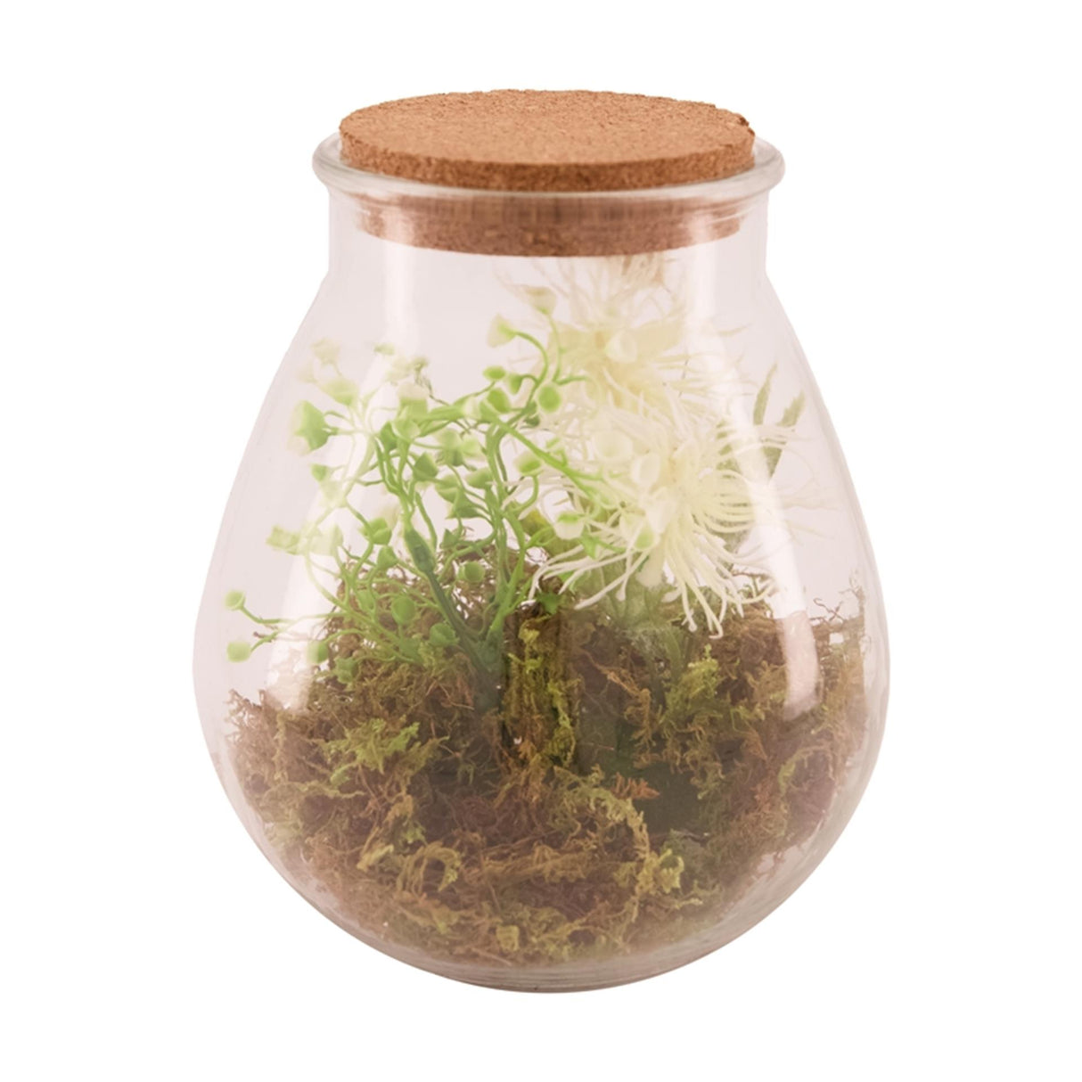 Natural Collections Glasvase mit künstlicher Pflanze ø19,5x23,5cm