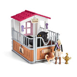 Schleich Horse Club – Spielfiguren-Set – Pferdestall mit Horse Club Tori Princess – Kinderspielzeug für Jungen und Mädchen – 5 bis 12 Jahre – 14 Teile – 42437