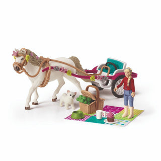 Schleich Horse Club Spielfiguren-Set – Kutsche für Pferdeshow – Kinderspielzeug für Jungen und Mädchen – 5 bis 12 Jahre – 33 Teile – 42467