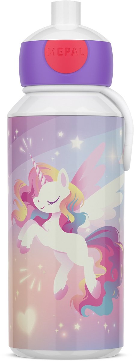 Mepal Unicorn Glow Trinkflasche Pop-Up Campus 400ml
