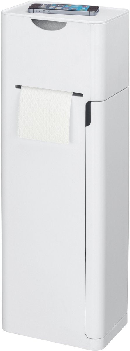 Wenko Toilettenbutler imon 6-in-1, Toilettenbürste mit Halter, Toilettenpapierhalter und Ersatzrollenhalter