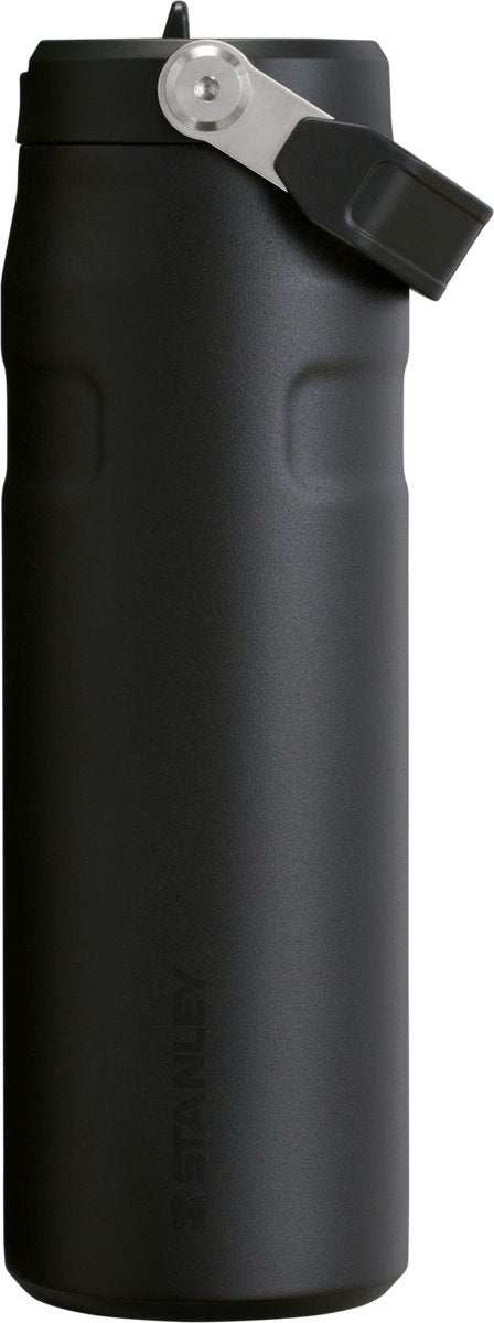 Stanley Flip Straw 2.0 Wasserflasche mit Strohhalm 0,7l – 10 Stunden kalt – 2 Tage kalt mit Eis – Trinkflasche aus Edelstahl – BPA-frei – auslaufsicher – spülmaschinenfest – Schwarz