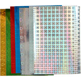 Holografisches Papier der Firma Creativ, A4, Blatt 210 x 297 mm, 120 g, 8 Blatt, 1 Karton