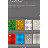 Holografisches Papier der Firma Creativ, A4, Blatt 210 x 297 mm, 120 g, 8 Blatt, 1 Karton