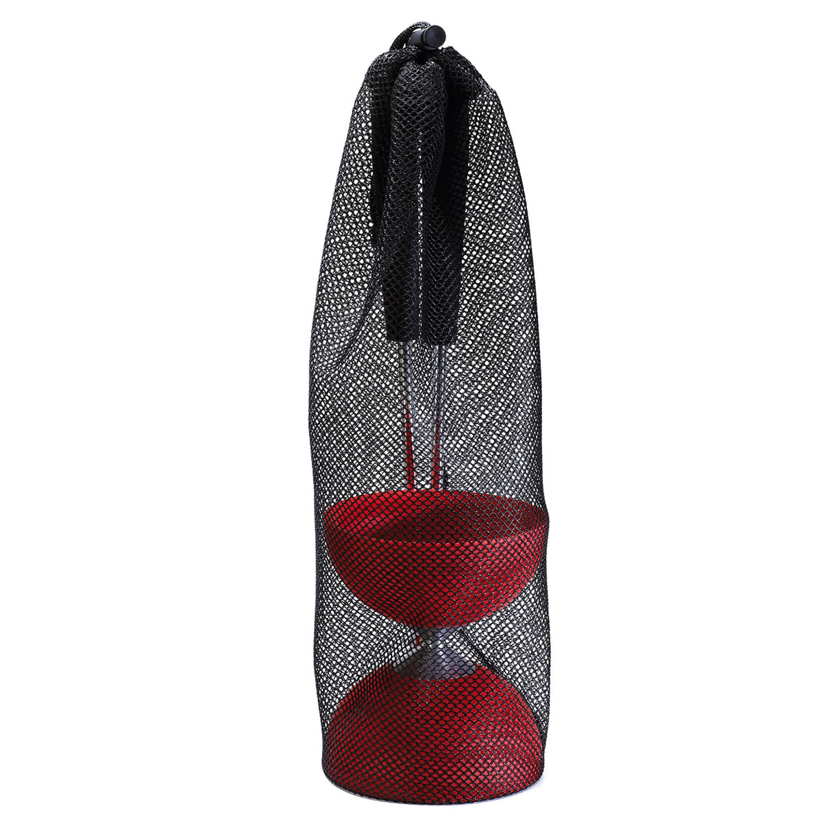 Eureka rubber diabolo met aluminium stokken rood