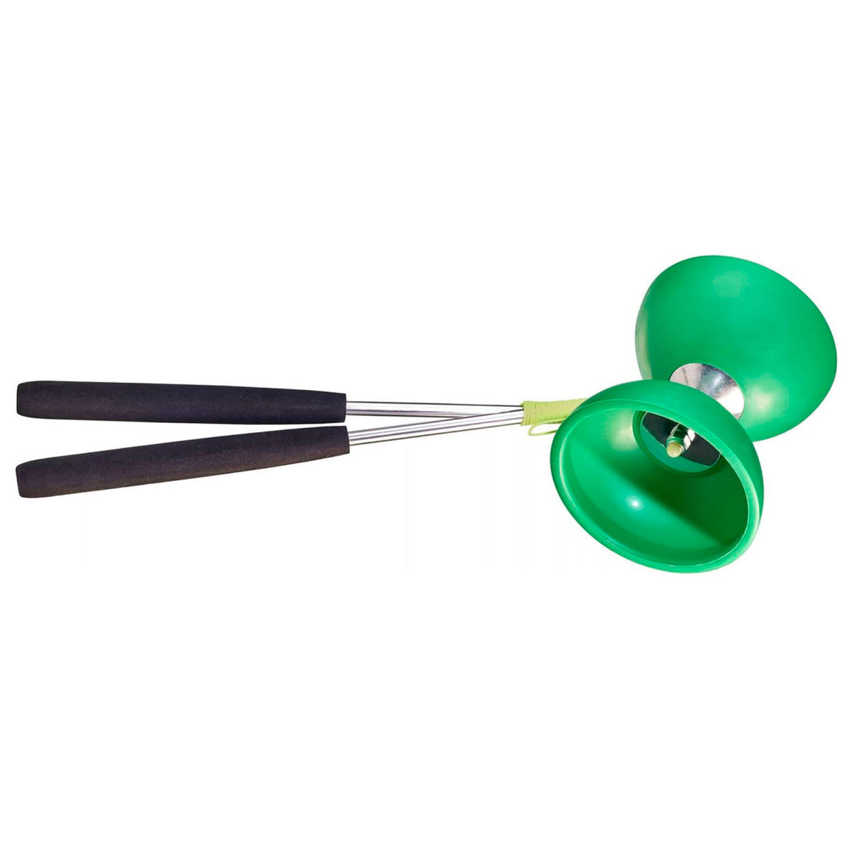 Diabolo en caoutchouc eureka avec des bâtons vert foncé