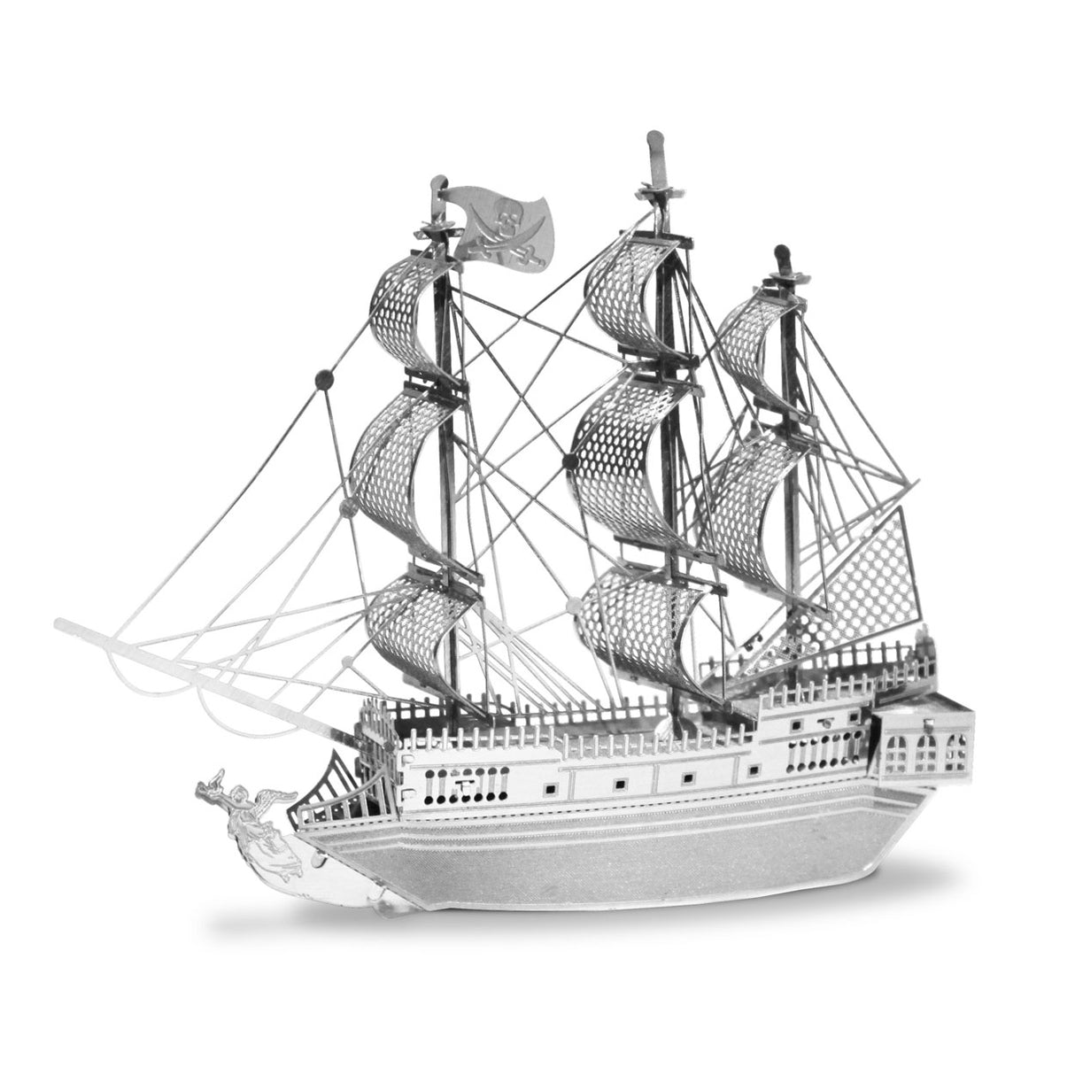 Eureka Metal Earth Pirate Ship Black Pearl Silver Edition