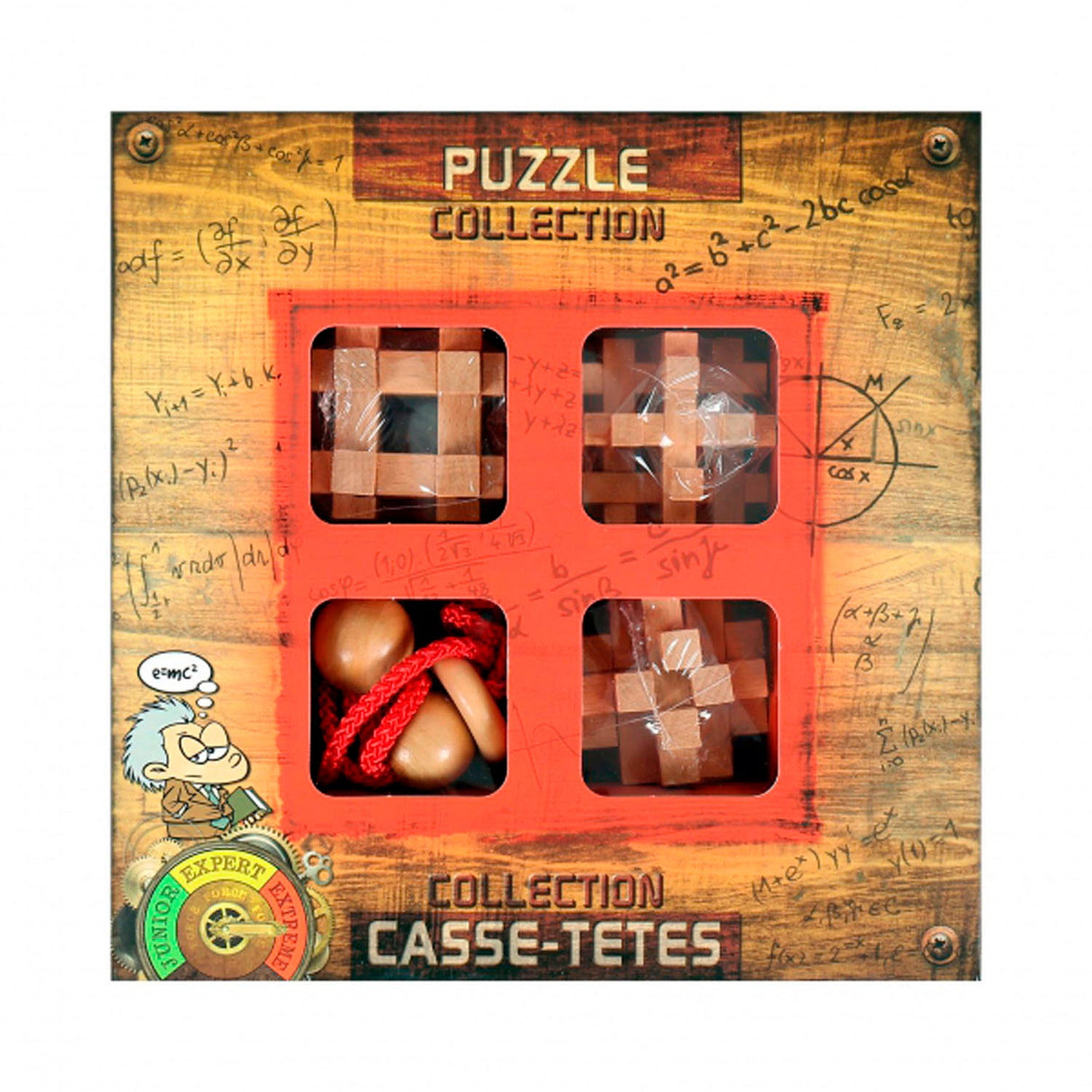 Eureka Holz-Gehirnpuzzles extrem, 4-tlg.
