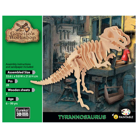 Eureka Geppettos Werkstatt-Holzbausatz 3D – Tyrannosaurus