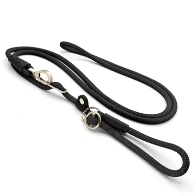 Morso Dog Leash Retrieverlijn Hands Free Soft Rope resirkulert svart