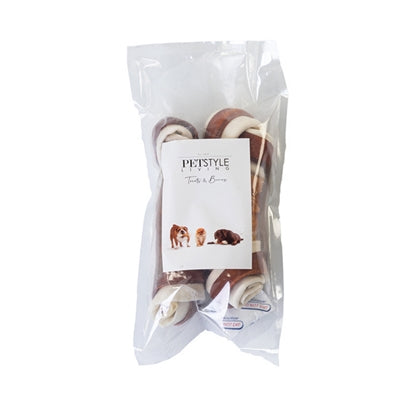 Petstyle lebender geknoteter Knochen mehrfarbig mit Huhn