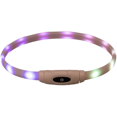 Trixie leuchtendes Hundehalsband USB Silikon wiederaufladbar mehrfarbig
