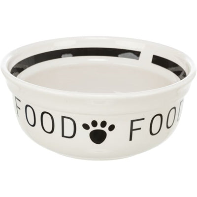 Trixie Food Bowl Food Food Ceramic White Black