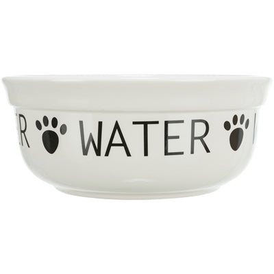 Trixie Drinking Bowl Dog Water Ceramic White Black