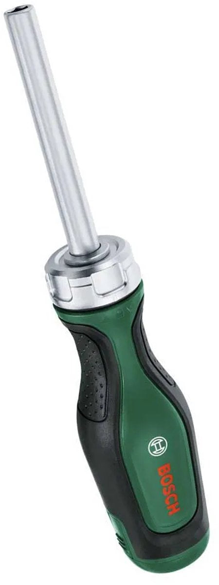Bosch Ratschenschraubendreher mit grünem Bit + 12 Bits – 1600a032v0