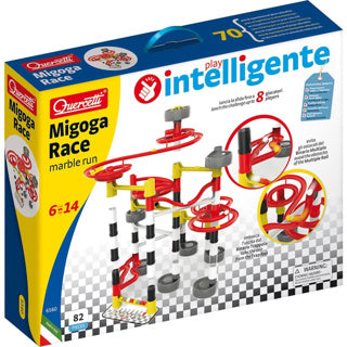 Quercetti Migoga Race Murmelbahn – 80-teiliges Set für Jungen – 6–12 Jahre