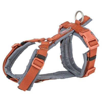 Trixie Dog Harness Premium Draw Rust Brown Graphite Graphite